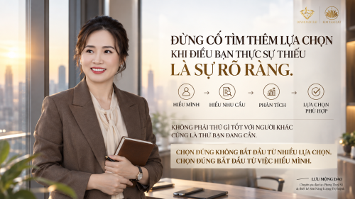 CÓ NHỮNG NGƯỜI KHÔNG THIẾU CƠ HỘI… NHƯNG CÀNG CÓ NHIỀU LỰA CHỌN, HỌ CÀNG MỆT.