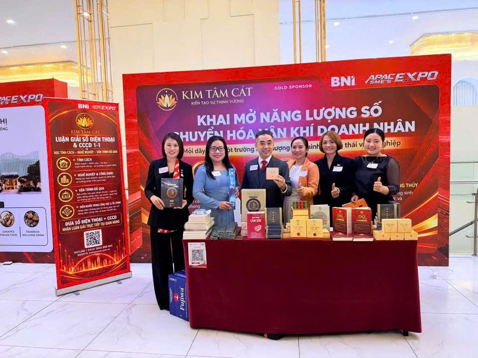 Gian hàng Kim Tâm Cát trưng bày sản phẩm và dịch vụ tại BNI APAC SME Expo 2026