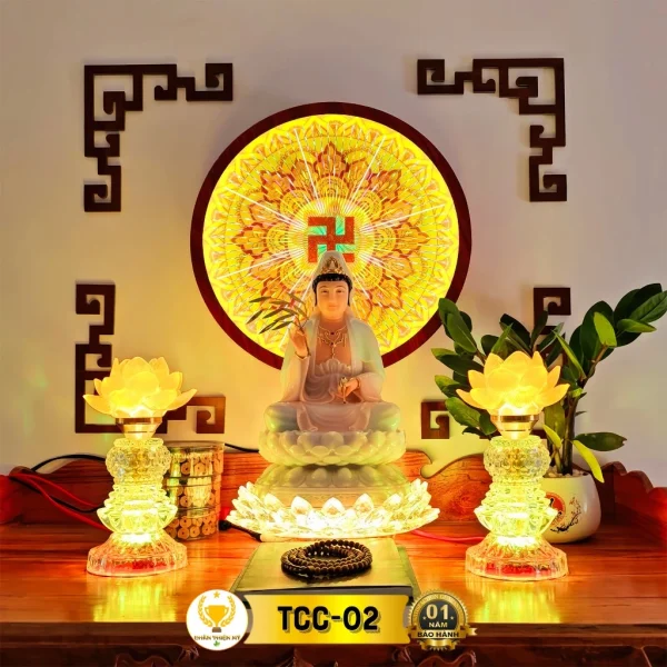 Đèn hào quang trúc chỉ in UV CHÂN THIỆN MỸ CTCC-01