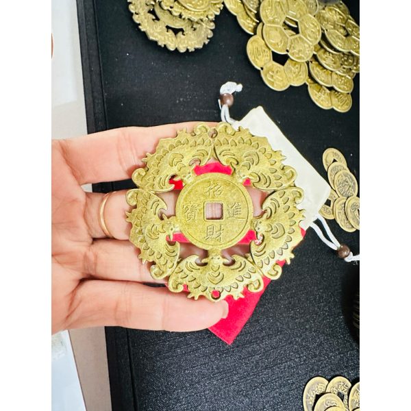 Đồng Xu Ngũ Phúc Lâm Môn – kèm túi hoa mai